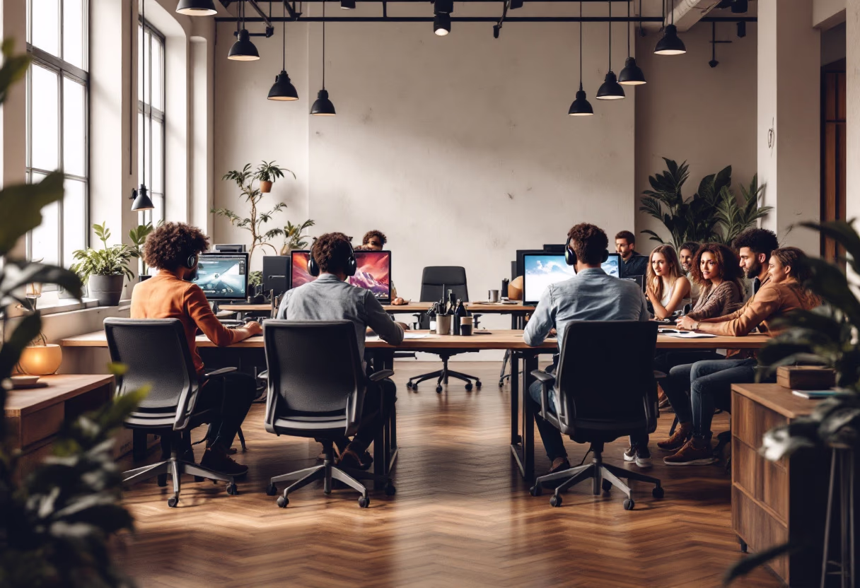 image of studio atmosphere for a game development company